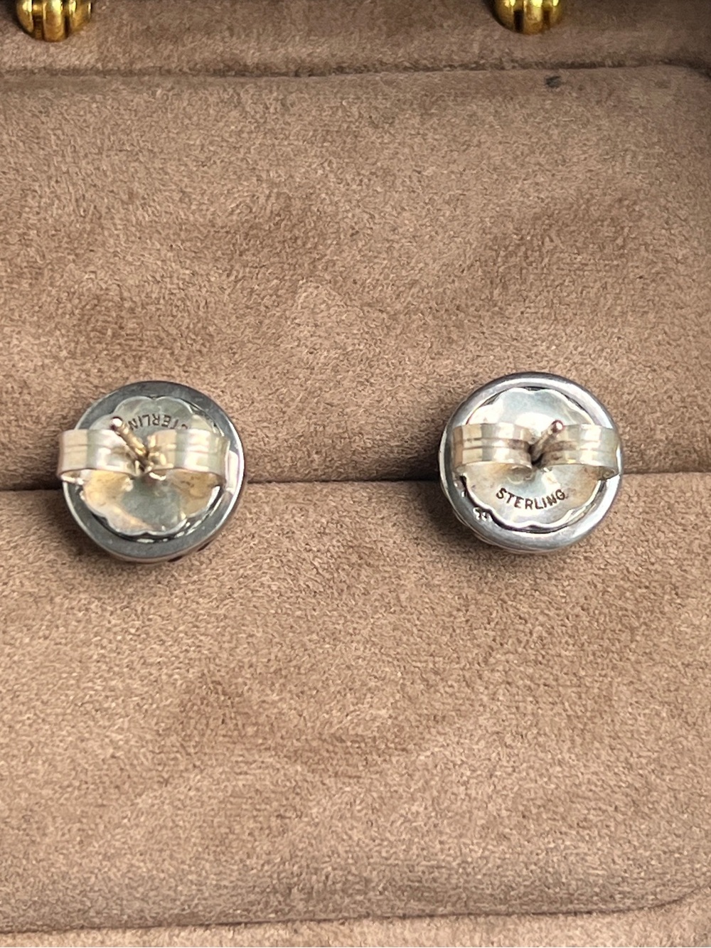 David Yurman Sterling Silver & 14K Gold Cable Dome "Cookie" Stud Earrings - Picture 5 of 6
